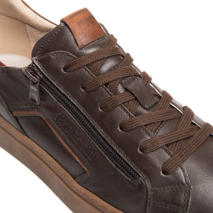 Nero Giardini Sneakers Bassa da Uomo con Lacci e Zip in Pelle Marrone I601350U MORO 300 Nero Giardini 
