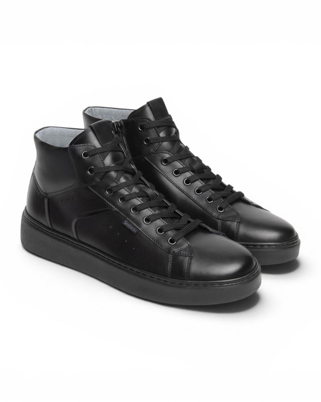Sneakers Alta Uomo in Pelle Nera | Nero Giardini I601372U NERO 100 Nero Giardini 