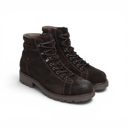Anfibio Uomo in Camoscio Marrone Ebano con Lacci e Zip | Nero Giardini I601402U EBANO 302 Nero Giardini 