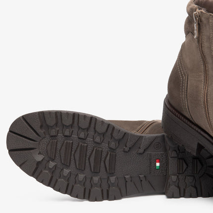 Nero Giardini Anfibio Uomo in Camoscio Talpa con Lacci e Zip I601402U TALPA 501 Nero Giardini 