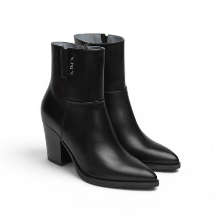 Sivaletto Texano Donna con Tacco Alto in Pelle Nera | Nero Giardini I617140D NERO 100 Nero Giardini 