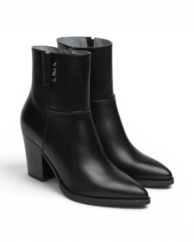 Sivaletto Texano Donna con Tacco Alto in Pelle Nera | Nero Giardini I617140D NERO 100 Nero Giardini 