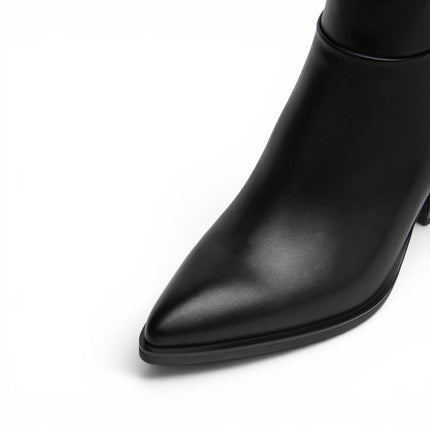 Sivaletto Texano Donna con Tacco Alto in Pelle Nera | Nero Giardini I617140D NERO 100 Nero Giardini 