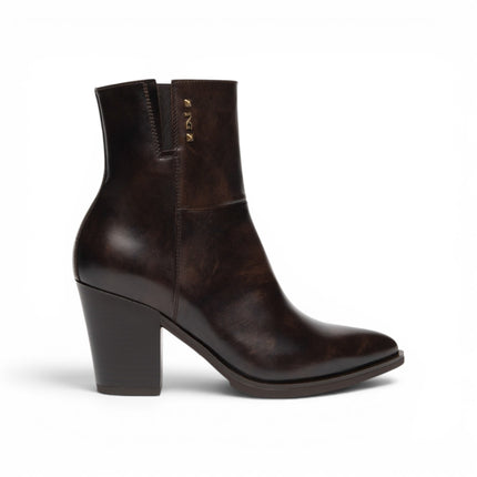 Sivaletto Texano Donna con Tacco Alto in Pelle Caffe Moro| Nero Giardini I617141D CAFFE 301 Nero Giardini 