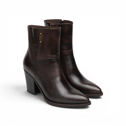 Sivaletto Texano Donna con Tacco Alto in Pelle Caffe Moro| Nero Giardini I617141D CAFFE 301 Nero Giardini 