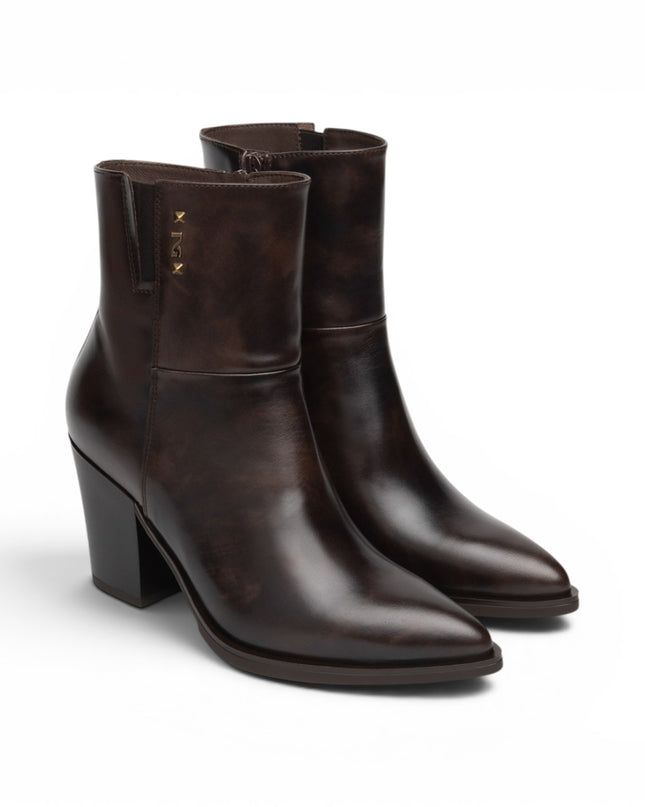 Sivaletto Texano Donna con Tacco Alto in Pelle Caffe Moro| Nero Giardini I617141D CAFFE 301 Nero Giardini 
