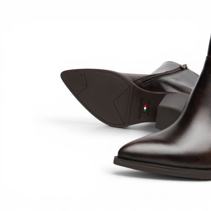 Sivaletto Texano Donna con Tacco Alto in Pelle Caffe Moro| Nero Giardini I617141D CAFFE 301 Nero Giardini 