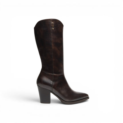 Sivale Texano Donna con Tacco Alto in Pelle Marrone | Nero Giardini I617144D CAFFE 301 Nero Giardini 