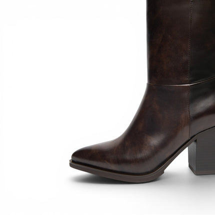 Sivale Texano Donna con Tacco Alto in Pelle Marrone | Nero Giardini I617144D CAFFE 301 Nero Giardini 