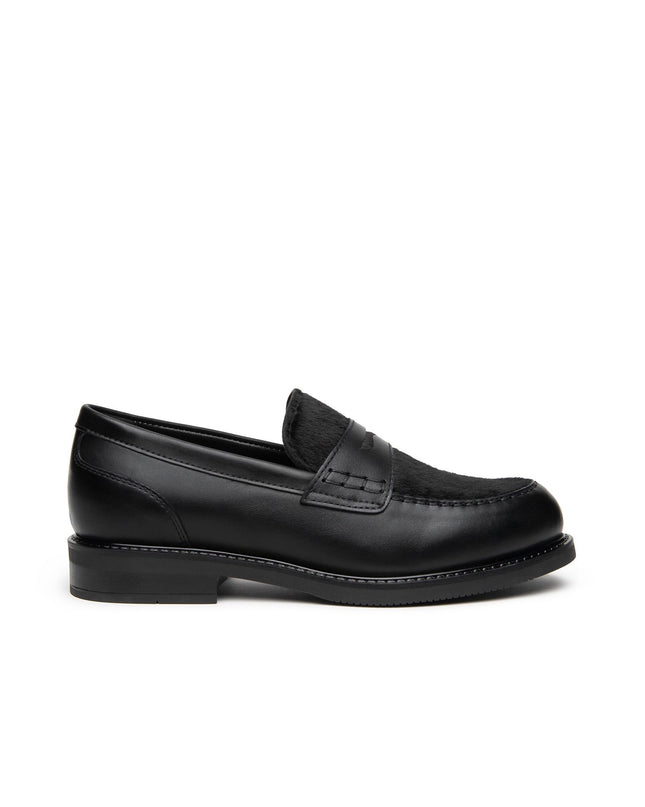 Nero Giardini Mocassini College Donna in Pelle e Cavallino Nero I617162D NERO 100 Nero Giardini 
