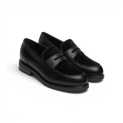 Nero Giardini Mocassini College Donna in Pelle e Cavallino Nero I617162D NERO 100 Nero Giardini 