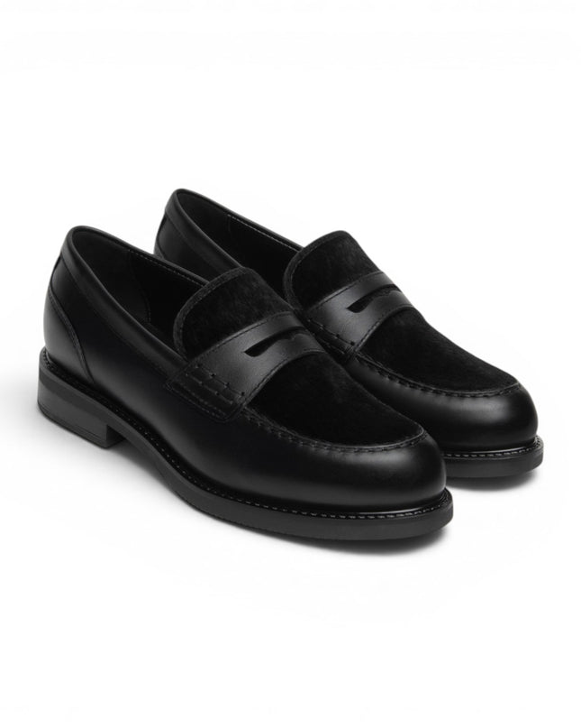 Nero Giardini Mocassini College Donna in Pelle e Cavallino Nero I617162D NERO 100 Nero Giardini 
