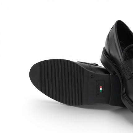Nero Giardini Mocassini College Donna in Pelle e Cavallino Nero I617162D NERO 100 Nero Giardini 
