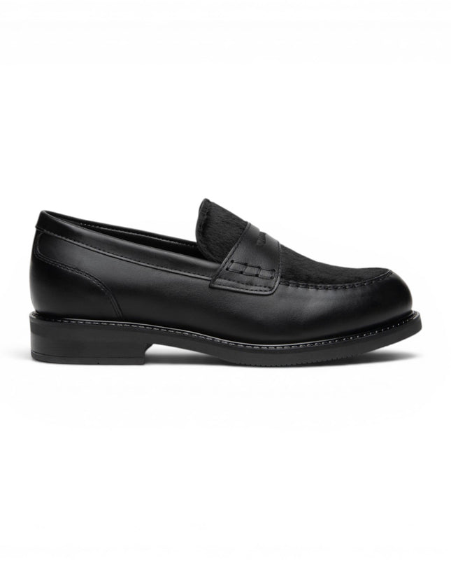 Nero Giardini Mocassini College Donna in Pelle e Cavallino Nero I617162D NERO 100 Nero Giardini 