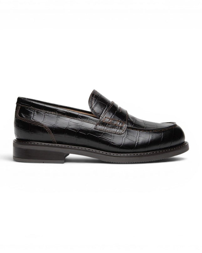 Mocassini College Donna in Pelle Moro Stampa Cocco | Nero Giardini I617165D MORO 300 Nero Giardini 