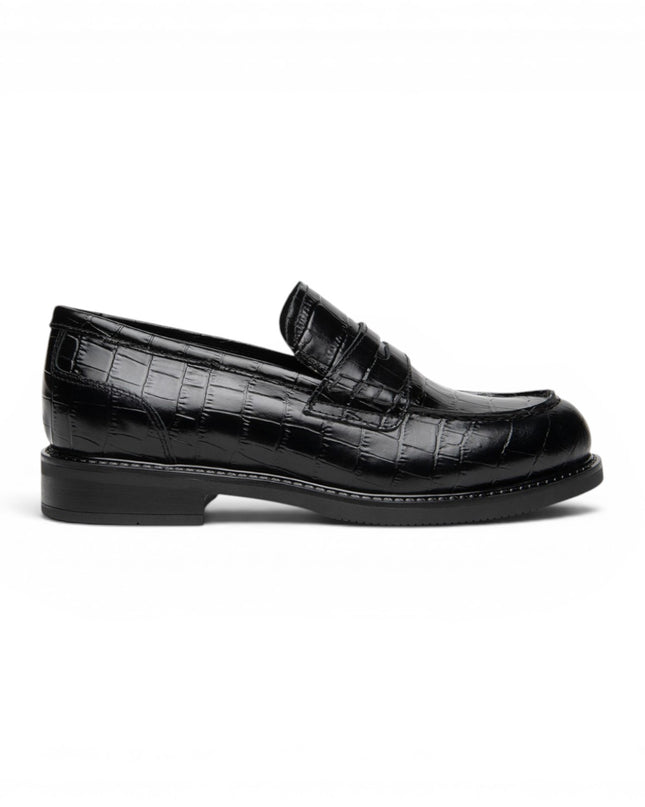 Mocassini College Donna in Pelle Nera Stampa Cocco | Nero Giardini I617165D NERO 100 Nero Giardini 