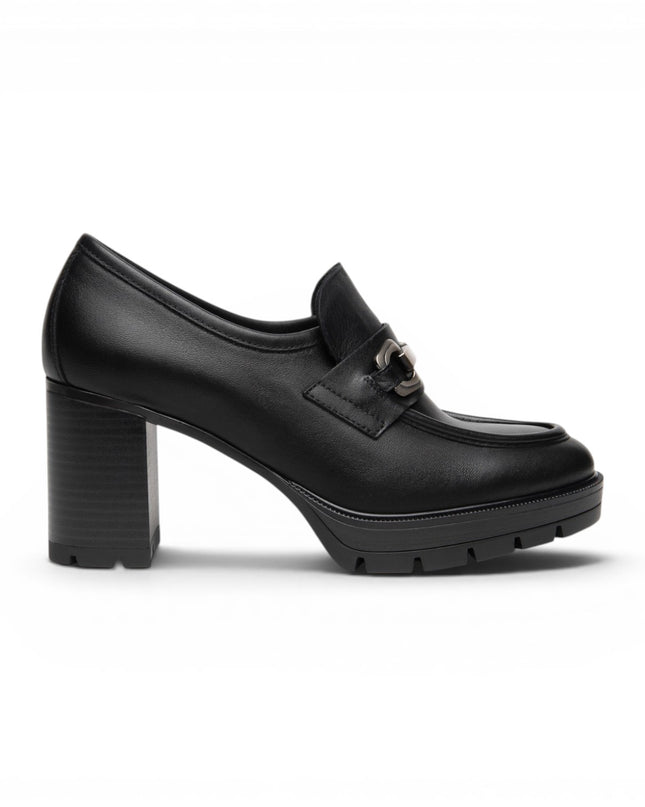 Mocassino Donna con Tacco Alto e Plateau in Pelle Nera | Nero Giardini I617180D NERO 100 Nero Giardini 