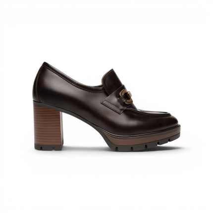 Mocassino Donna con Tacco Alto e Plateau in Pelle Moro | Nero Giardini I617181D MORO 300 Nero Giardini 