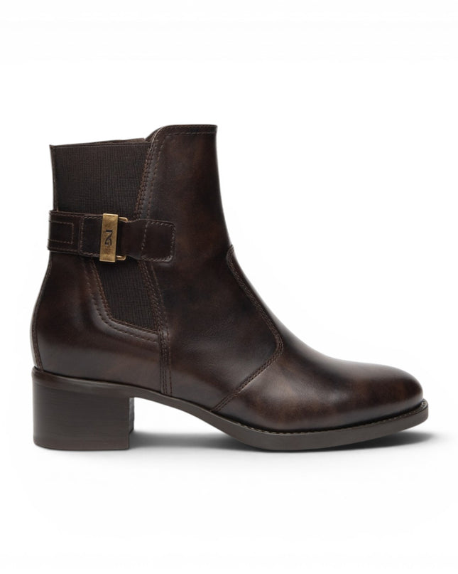 Stivaletto Donna con Tacco Medio in Pelle Marrone Caffe | Nero Giardini I617214D CAFFE 301 Nero Giardini 