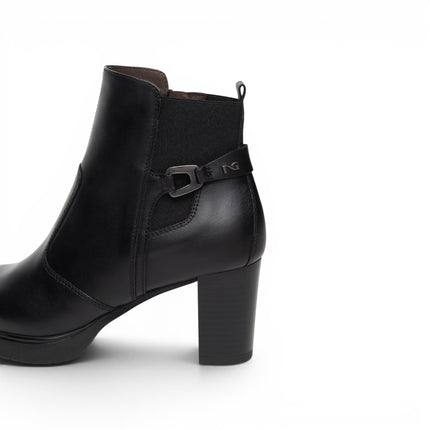 Stivaletti Tronchetti Donna con Tacco e Plateau in Pelle Nera | NeroGiardini I617260D NERO 100 Nero Giardini 