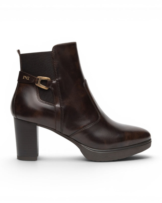 Stivaletti con Plateau Donna in Pelle Testa di Moro | Nero Giardini I617261D CAFFE 301 Nero Giardini 