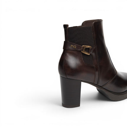 Stivaletti con Plateau Donna in Pelle Testa di Moro | Nero Giardini I617261D CAFFE 301 Nero Giardini 