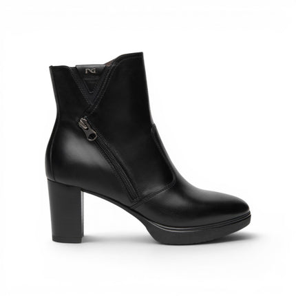 Stivaletti Tronchetti Donna con Tacco e Plateau in Pelle Nera | NeroGiardini I617263D NERO 100 Nero Giardini 