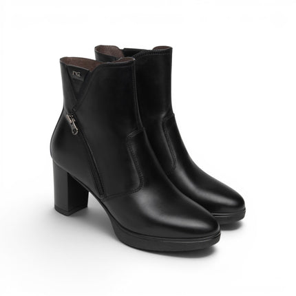 Stivaletti Tronchetti Donna con Tacco e Plateau in Pelle Nera | NeroGiardini I617263D NERO 100 Nero Giardini 