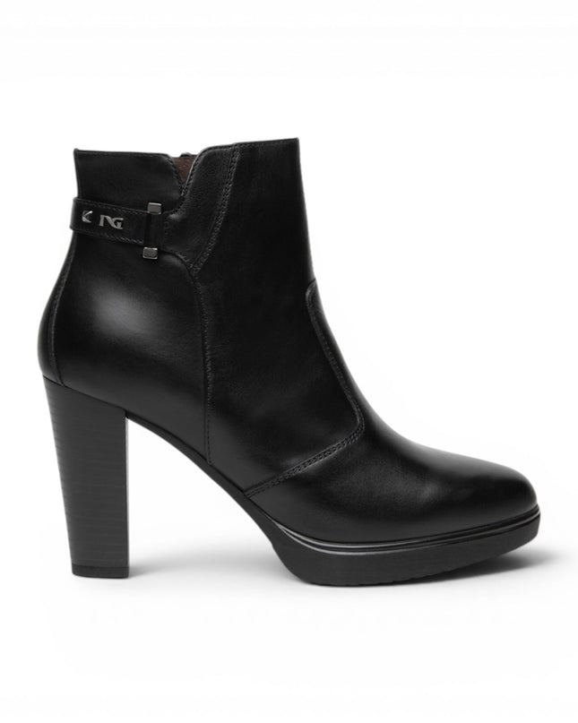 Stivaletti Tronchetti Donna con Tacco Alto e Plateau in PelleNera | NeroGiardini I617270D NERO 100 Nero Giardini 