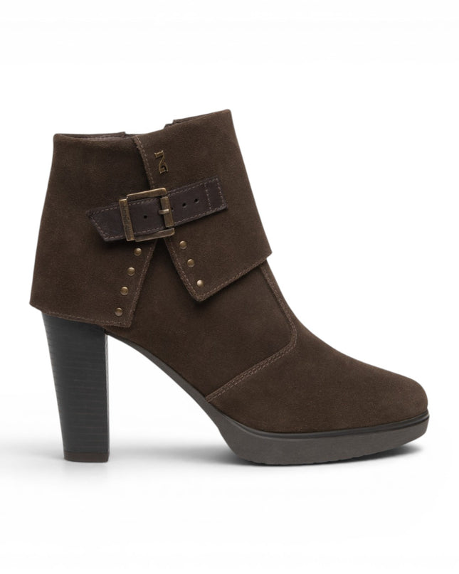 Stivaletti Donna con Risvolto Tacco Alto e Plateau in Camoscio Testa di Moro | NeroGiardini I617274D MORO 300 Nero Giardini 