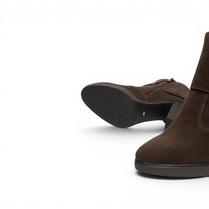 Stivaletti Donna con Risvolto Tacco Alto e Plateau in Camoscio Testa di Moro | NeroGiardini I617274D MORO 300 Nero Giardini 