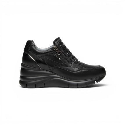 Sneakers Donna con Zeppa in Pelle Nera | Nero Giardini I617400D NERO 100 Nero Giardini 