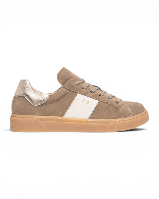 Sneakers Bassa Donna in Camoscio Bicolore Castoro | Nero Giardini I617420D CASTORO 405 Nero Giardini 