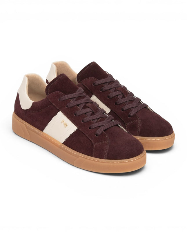 Nero Giardini Sneakers Bassa Donna in Camoscio Bicolore Bordo I617421D BORDO 613 Nero Giardini 