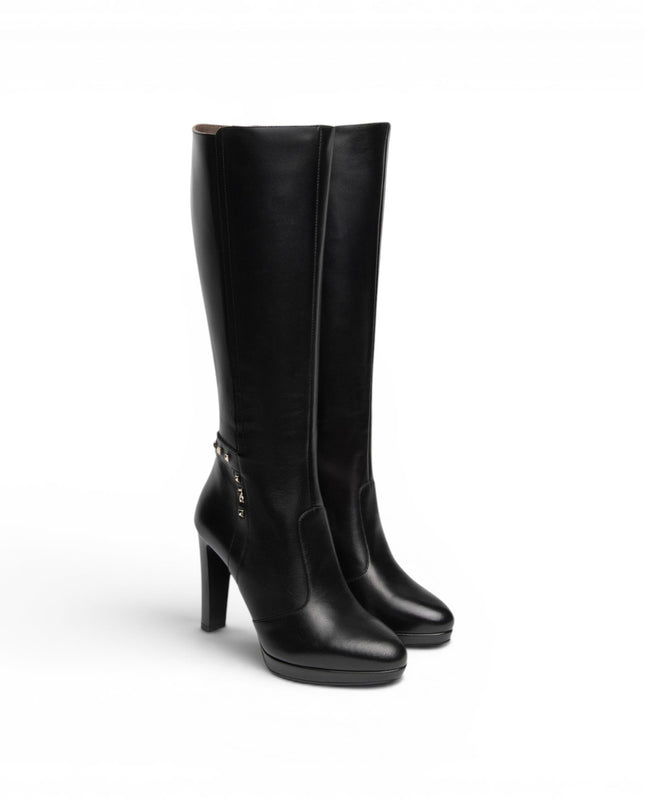 Stivali Donna Tacco Alto e Plateau in Pelle Nera | Nero Giardini I617811DE NERO 100 Nero Giardini 