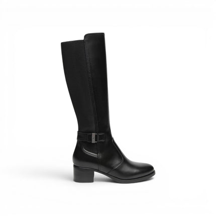 Stivali Donna con Tacco ed Elastico al Polpaccio in Pelle Nera | Nero Giardini I617900D NERO 100 Nero Giardini 