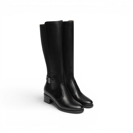 Stivali Donna con Tacco ed Elastico al Polpaccio in Pelle Nera | Nero Giardini I617900D NERO 100 Nero Giardini 