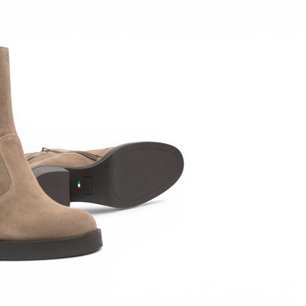 Stivaletti Tronchetti Donna con Tacco e Plateau in Camoscio Beige Castoro | Nero Giardini I617930D CASTORO 405 Nero Giardini 