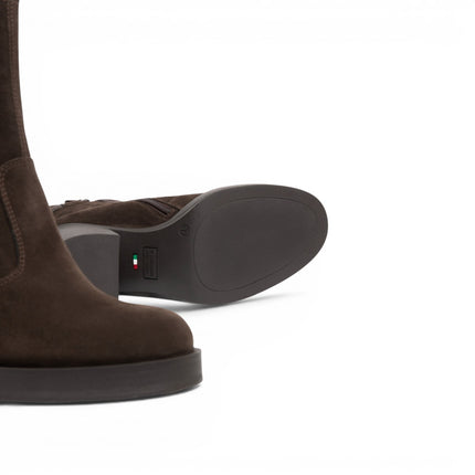 Stivaletti Tronchetti Donna con Tacco e Plateau in Camoscio Moro | Nero Giardini I617930D MORO 300 Nero Giardini 