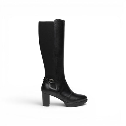 Stivali Donna con Plateau ed Elastico al Polpaccio in Pelle Nero | Nero Giardini I617940D NERO 100 Nero Giardini 