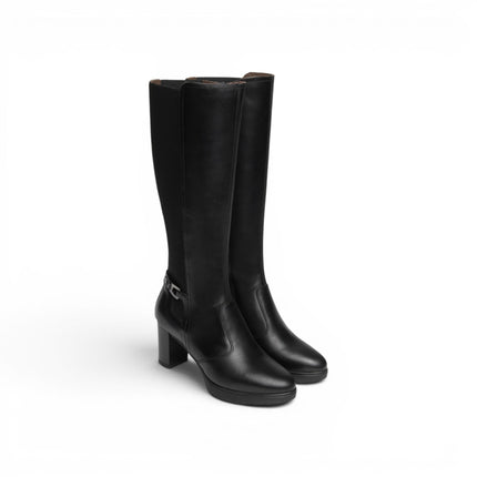 Stivali Donna con Plateau ed Elastico al Polpaccio in Pelle Nero | Nero Giardini I617940D NERO 100 Nero Giardini 