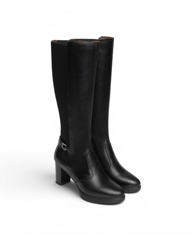 Stivali Donna con Plateau ed Elastico al Polpaccio in Pelle Nero | Nero Giardini I617940D NERO 100 Nero Giardini 