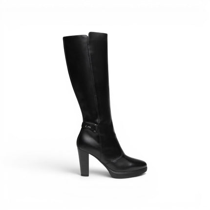 Stivali Donna con Tacco Alto e Plateau in Pelle Nera | NeroGiardini I617950D NERO 100 Nero Giardini 