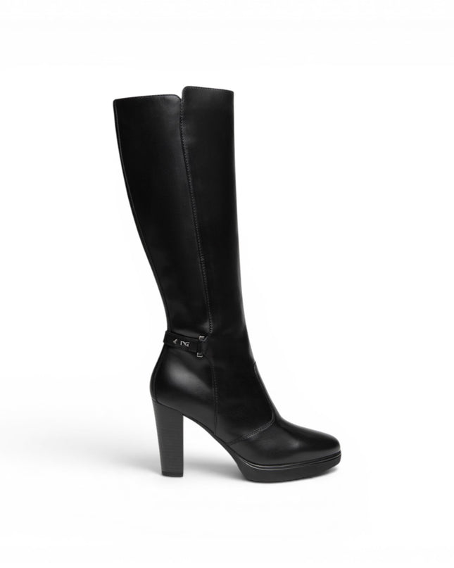 Stivali Donna con Tacco Alto e Plateau in Pelle Nera | NeroGiardini I617950D NERO 100 Nero Giardini 