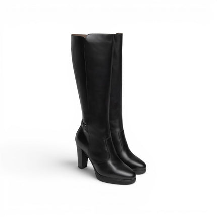 Stivali Donna con Tacco Alto e Plateau in Pelle Nera | NeroGiardini I617950D NERO 100 Nero Giardini 