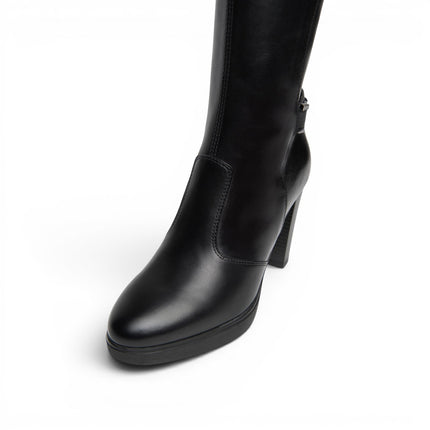 Stivali Donna con Tacco Alto e Plateau in Pelle Nera | NeroGiardini I617950D NERO 100 Nero Giardini 