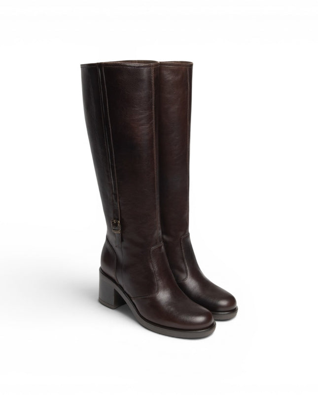 Stivali Donna con Tacco in Pelle Marrone Ebano | NeroGiardini I617991D EBONY 355 Nero Giardini 