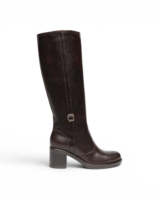 Stivali Donna con Tacco in Pelle Marrone Ebano | NeroGiardini I617991D EBONY 355 Nero Giardini 