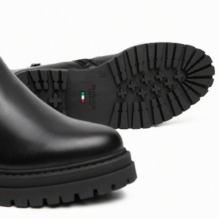 Nero Giardini Stivaletti Anfibi Donna in Pelle Nero I618020D NERO 100 Nero Giardini 