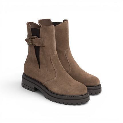 Stivaletto Anfibio Donna in Camoscio Spago | Nero Giardini I618021D SPAGO 427 Nero Giardini 